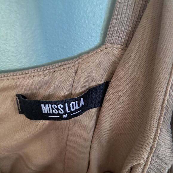 Miss Lola Cropped Boned Bustier Size Medium Brown - Picture 3 of 4